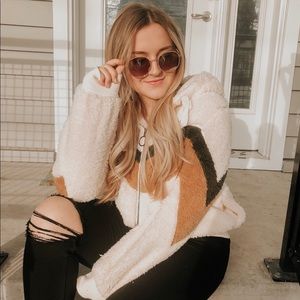 SHERPA ZIP UP SWEATSHIRT